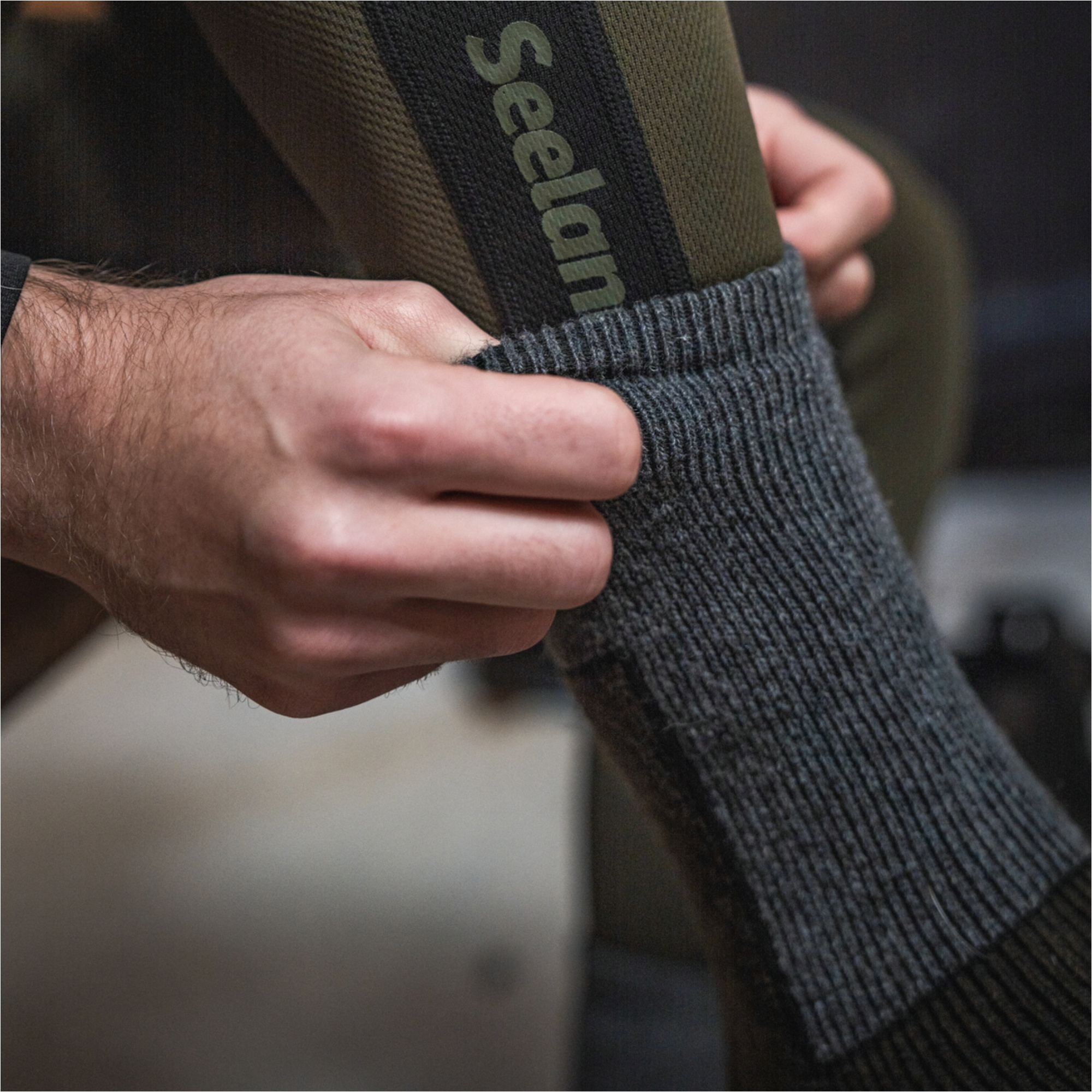 2025 Seeland Mens Field Thermo Sock - 2 Pack 40558017925 - Pine Green Melange / Grey Melange
